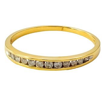 18ct gold diamond 0.25cts half eternity Ring size U